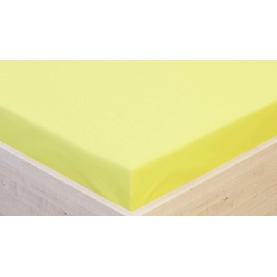 Tegatex Prostěradlo Jersey s elastanem svetlě žluté 90x200