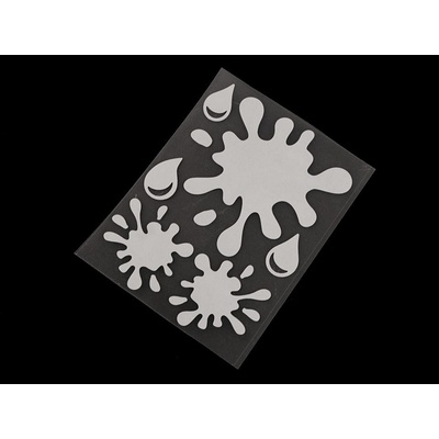 Prima-obchod Reflexní nažehlovačky hvězda, květ, srdce, smajlík, auto, pes, ježek, tučňák, ruka 9x12 cm šedá perlová 1sáček