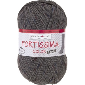 Schoeller + Stahl Fortissima Color 6-fach 90007-157 Dark Grey Плетива прежда (90007-157)