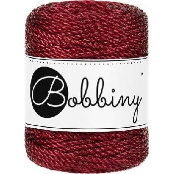 Bobbiny 3PLY Macramé Rope 3 mm 50 m Metallic Red юта (TS-E106)