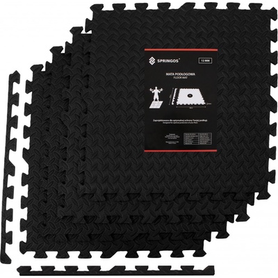 SPRINGOS FM0003 Puzzle 60 x 60 x 1,2 cm černá 6ks – Zboží Dáma