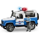 Autá, lietadlá, lode Bruder 2595 Land Rover Defender policejní auto s policistou