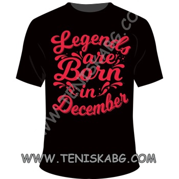 Image 1 of Fruit of the Loom Тениска - Legends are born in December