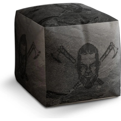 Sablio Taburet Cube Vikingové Stone: 40x40x40 cm