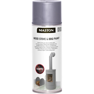 Maston Wood Stove & BBQ Paint na krbové kachle a grily čierna 400 ml