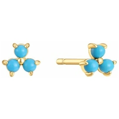 Eppi Strieborné trojlístky s tyrkysmi Trinida E46301