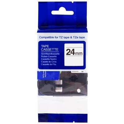 Printline páska Brother TZE-D51 24 mm černý tisk/signálně zelený podklad PLTB86 kompatibilný