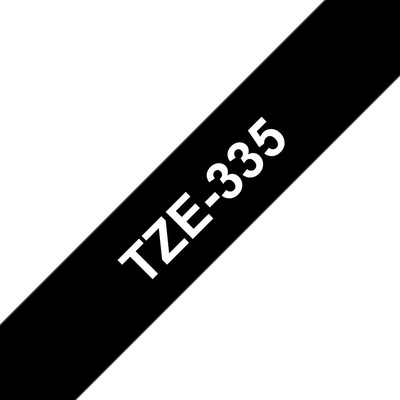 Brother TZe-335, černá/bílá, šířka 12mm, délka 8m, laminovaná TZe335
