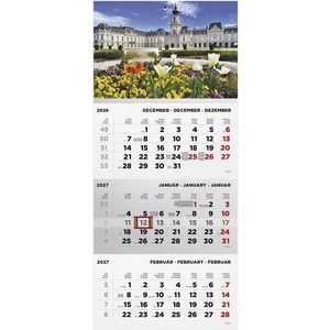TopTimer Календар за спедитори toptimer t072, 1 блок, 3 месеца, „Замък 2027 (t7200-004)
