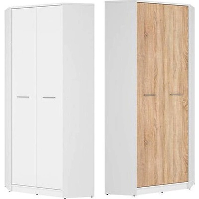BRW Ъглов гардероб Nepo Plus - бял (S435-SZFN2D-BI)