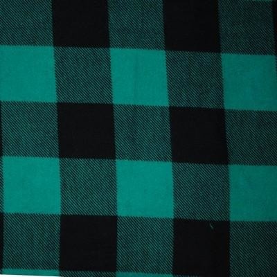 Flanel bavlněný zeleno-černá kostka