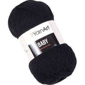 YARNART Baby 585 Black Плетива прежда (Baby 585)