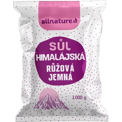 Allnature himalájská sůl růžová jemná 1 kg – Zboží Dáma