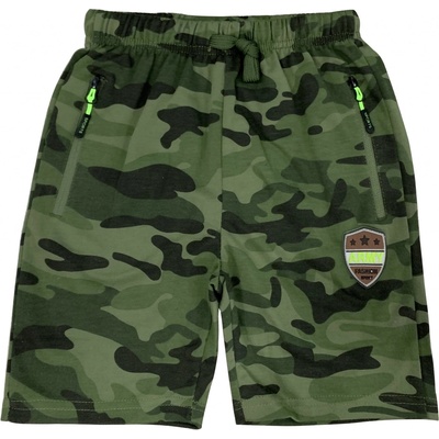Sezon chlapecké maskáčové šortky khaki