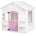 Ginger Home Детска дървена къщичка за игра Ginger Home - С прозорци и саксии, Бяла (WKP-1230)