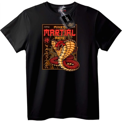 NOONEBRAND Тениска Бойни Изкуства Кобра - 7XL, Black