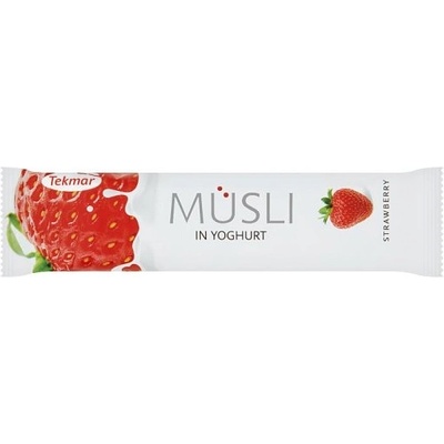Tekmar Müsli tyčinka s jahodovou príchuťou v poleve s jogurtom 30 g