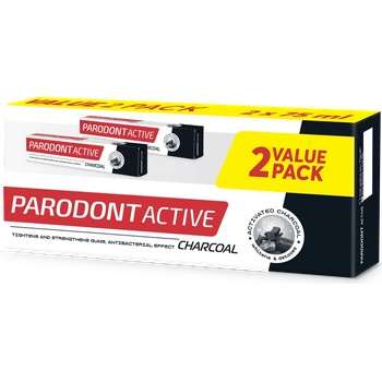 Paradont active Комплект Пасти за зъби Parodont Active Charcoal 2 БР Х 75 ML (а-2000-001178_1)