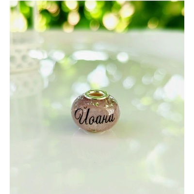 Meganflo Талисман Pandora розов с име