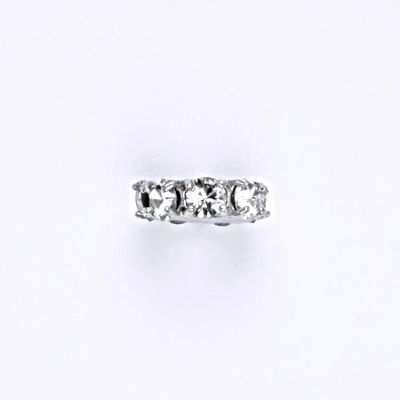 Čištín Korálek 36939750 Stříbrný se swarovski čirými krystaly P 1371