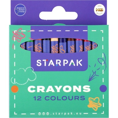 Starpak voskové pastelky 12 ks