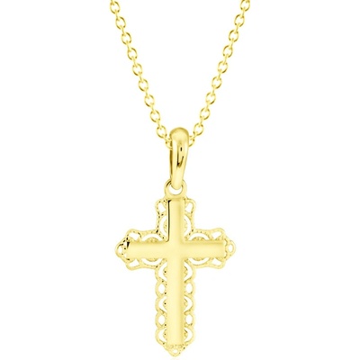 Gemmax Zlatý řetízek s křížkem GUSYN-41461-36261