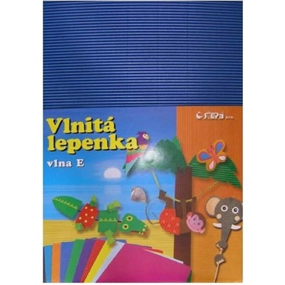 Barevná vlnitá lepenka B4 10ks tmavě modrá