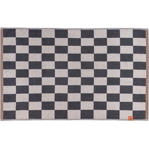 Mette Ditmer Denmark Антрацитен/бежов килим за баня за душ от органичен памук 50x80 cm Retro - Mette Ditmer Denmark (RETBMB98)
