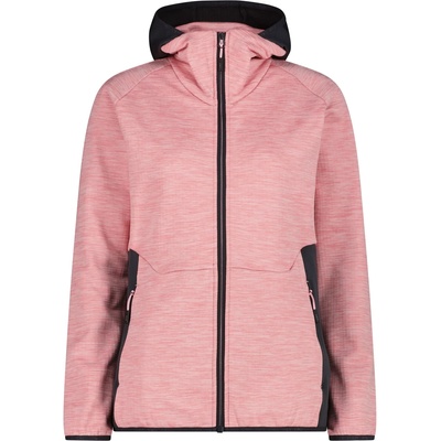 CMP Дамско поларено яке CMP Women's Jacket Fix Hood Fleece jacket - Pink Melange - размер 42 (EU) (105-6202-0415)