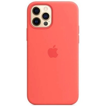 Apple iPhone Silicone Case with MagSafe - оригинален силиконов кейс за iPhone 12, iPhone 12 Pro с MagSafe (розов)