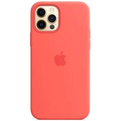 Apple iPhone Silicone Case with MagSafe - оригинален силиконов кейс за iPhone 12, iPhone 12 Pro с MagSafe (розов)