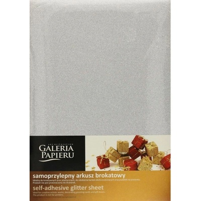 Galeria Papieru Třpytivá fólie samolepicí sada A4 stříbrná 150 g/m2 10 ks