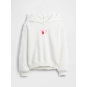 GAP Детски суитшърт с логото на GAP GAP | Byal | Момичешки | XS