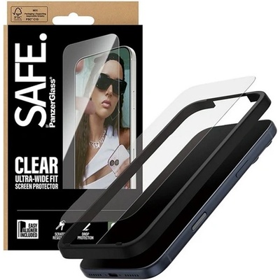 Panzer Samsung S25 FE PANZERGLASS SAFE ULTRA-WIDE FIT защитно стъкло за екран 3D, устойчивост на удар + поддържаща рамка, ПРЕМЕСТВАНЕ SA71598 (SA71598)