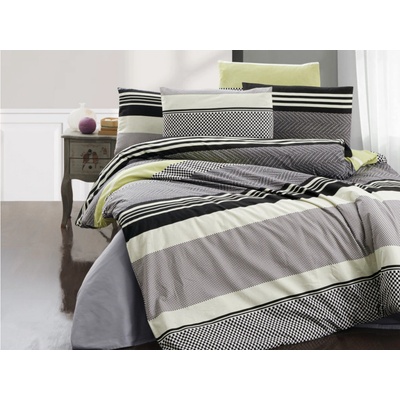 Brotex Obliečky bavlna Racing yellow zipsový uzáver 140x200 70x90