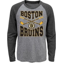 Outerstuff detské tričko Boston Bruins Cross Stick Ls Triblend Raglan