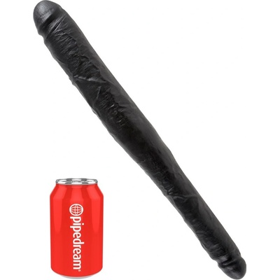 King Cock 16 Tapered lifelike double dildo 41cm - black