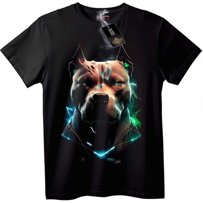 NOONEBRAND Тениска Неонов Питбул - 4XL, White
