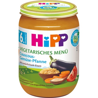 Hipp Био ястие Hipp - Кускус със зеленчуци, 190 g (6218)