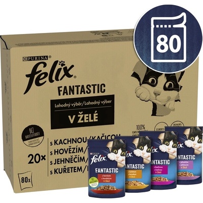 Felix Fantastic masový výběr v želé multipack 80 × 85 g