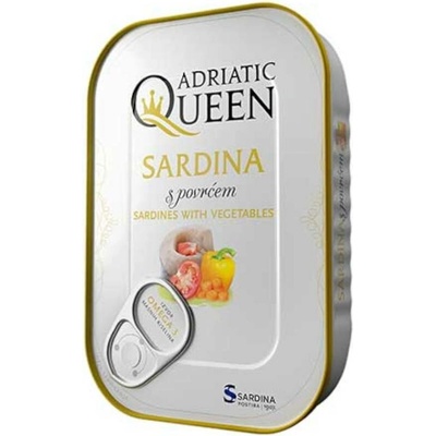 Adriatic Queen Sardinky se zeleninou 105 g – Zbozi.Blesk.cz
