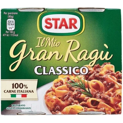 Sugo Star italské masové ragů na těstoviny Gran Ragu Classico 2 x 180 g
