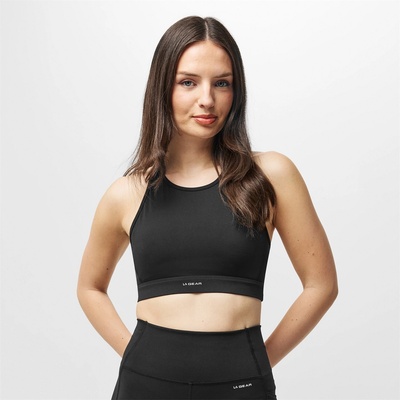 LA Gear Women's Medium Impact Sports Bra - Black