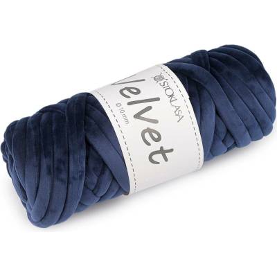 Příze Marshmallow silná Velvet Ø10 mm 500 g Varianta: 6 (048) modrá tmavá, Balení: 1 ks 60846/157461/282522