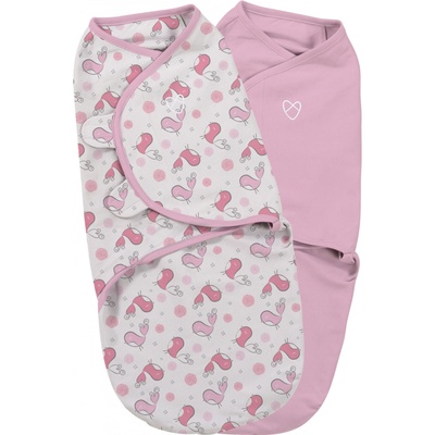 Summer Infant SwaddleMe zavinovačka 2ks růžová ptáčci