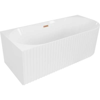 Mexen Gia свободно стояща ъглова вана с рифелова структура лява 170 x 80 см, (52701708000L-65)