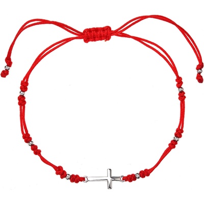 Pavona Červený proti uhranutí stříbrný křížek 13023.3