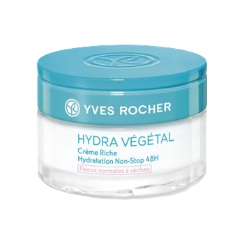 Image 1 of Yves Rocher Hydra Vegetal 48H Non-stop Moisturizing Rich Cream 48ч нон-стоп хидратиращ крем за нормална към суха кожа 50мл