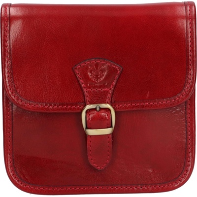 Dámská crossbody kožená kabelka Italia Jitka červená