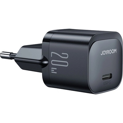 JOYROOM Mini USB-C PD Fast Charger 20W - захранване за ел. мрежа с USB-C изход с технология за бързо зареждане (черен) (D62937)